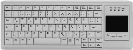 Active Key IndustrialKey AK-4400-G - Tastatur - kompakt - mit Trackpad - USB - GB - Hellgrau (AK-4400-GU-W/UK) von Cherry