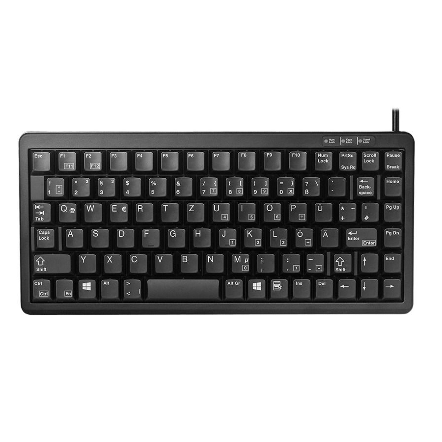 CHERRY Compact-Keyboard G84-4100 kabelgebunden, USB (PS/2 über Adapter), schwarz von Cherry