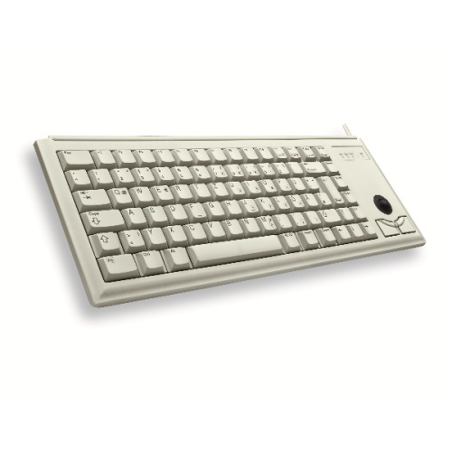 CHERRY Compact-Keyboard G84-4400 kabelgebunden, mit integriertem Trackball, hellgrau von Cherry