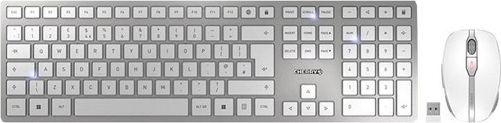 CHERRY DW 9100 SLIM - Tastatur-und-Maus-Set - kabellos - 2.4 GHz, Bluetooth 4.2 - QWERTY - GB - weiß, Silber CHERRY DW 9100 SLIM - Tastatur-und-Maus-Set - kabellos - 2.4 GHz, Bluetooth 4.2 - QWERTY - GB - weiß, Silber von Cherry