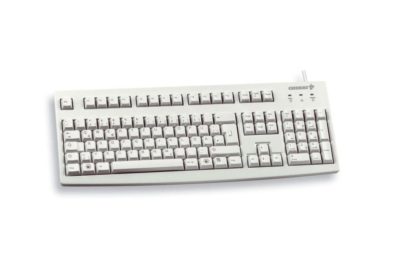 CHERRY G83-6105 kabelgebundene Tastatur, hellgrau von Cherry