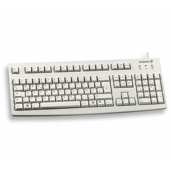 CHERRY G83-6105 kabelgebundene USB Tastatur, hellgrau von Cherry