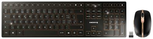 CHERRY JD-9100CH-2 Kabellos, Funk Tastatur, Maus-Set Schweiz, QWERTZ Schwarz von Cherry