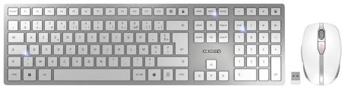 CHERRY JD-9100FR-1 Kabellos, Funk Tastatur, Maus-Set Französisch, AZERTY Weiß von Cherry