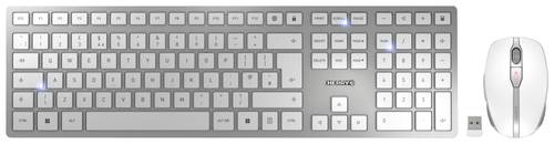 CHERRY JD-9100GB-1 Kabellos, Funk Tastatur, Maus-Set UK-Englisch, QWERTY Weiß von Cherry