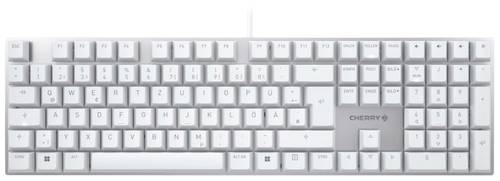 CHERRY KC 200 MX Kabelgebunden Tastatur Deutsch, QWERTZ, Windows® Weiß, Silber von Cherry