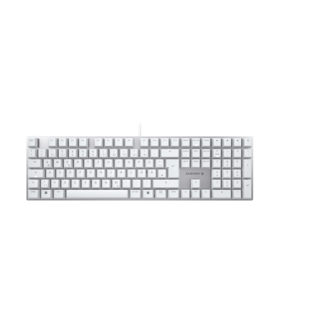 CHERRY KC 200 MX Tastatur, Weiß-Silber / MX2A Silent Red, Kabelgebunden CHERRY KC 200 MX Tastatur, Weiß-Silber / MX2A Silent Red, Kabelgebunden von Cherry