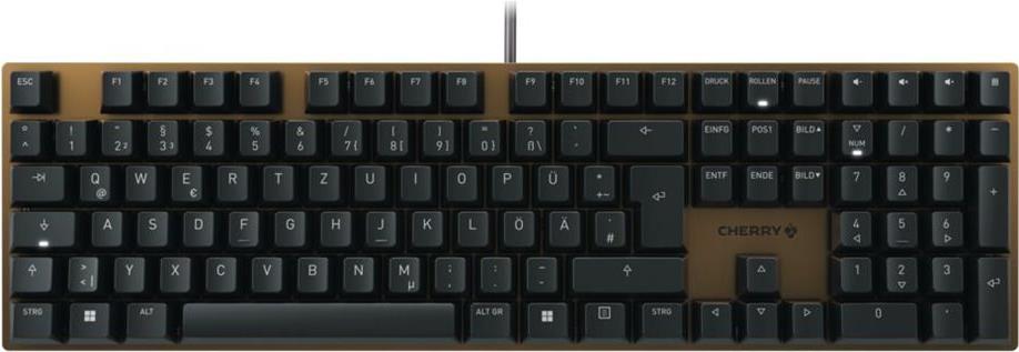 CHERRY KC 200 MX Tastatur USB QWERTZ Deutsch Schwarz - Bronze (G80-3950LIBDE-2) von Cherry