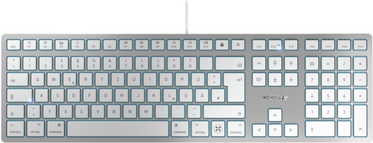 CHERRY KC 6000 SLIM - Tastatur - USB-C - QWERTZ - Deutsch - Tastenschalter: CHERRY SX - Silber (JK-1620DE-1) von Cherry