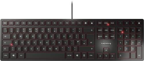 CHERRY KC6000 Slim USB Tastatur Englisch, QWERTY Schwarz von Cherry