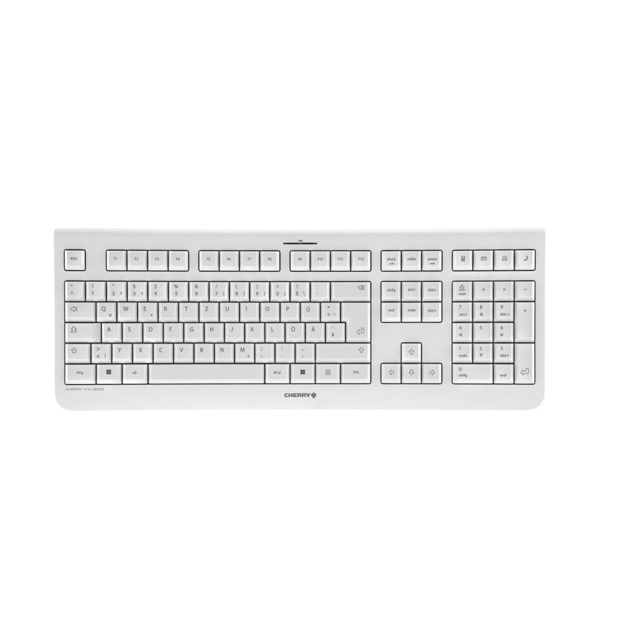 CHERRY KW 3000 Tastatur Wireless, weiß von Cherry