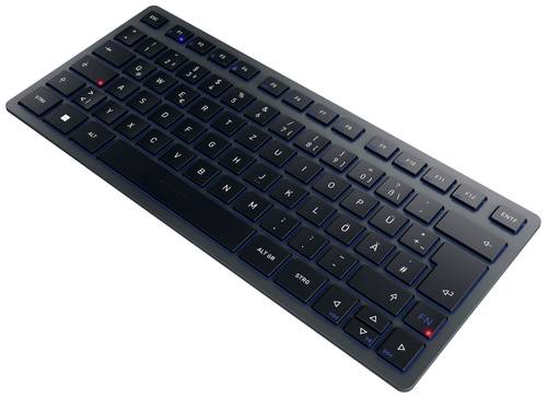 CHERRY KW 7100 MINI BT Bluetooth® Tastatur Deutsch, QWERTZ Blau Geräuscharme Tasten, Multipair-Fun von Cherry