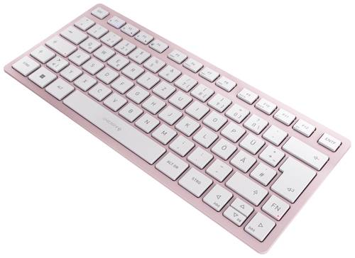 CHERRY KW 7100 MINI BT Bluetooth® Tastatur Deutsch, QWERTZ Rosa Geräuscharme Tasten, Multipair-Fun von Cherry