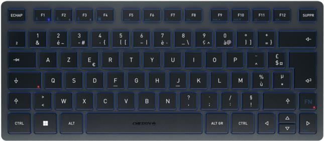 CHERRY KW 7100 MINI BT - Tastatur - kabellos - Bluetooth 5,1 - AZERTY - Französisch - Tastenschalter: CHERRY SX (JK-7100FR-22) von Cherry
