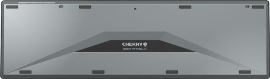 CHERRY KW 9100 SLIM - Tastatur - kabellos - 2,4 GHz, Bluetooth 4,0 - QWERTZ - Deutsch - Tastenschalter: CHERRY SX - Schwarz, Silber (JK-9100DE-2) von Cherry