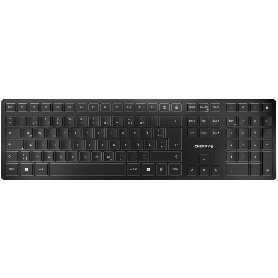 Cherry KW 9100 SLIM - Tastatur wireless silver QWERTZ DE von Cherry