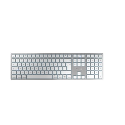 CHERRY KW 9100 Slim für Mac kabellose Tastatur UK-Layout weiß-Silber von Cherry
