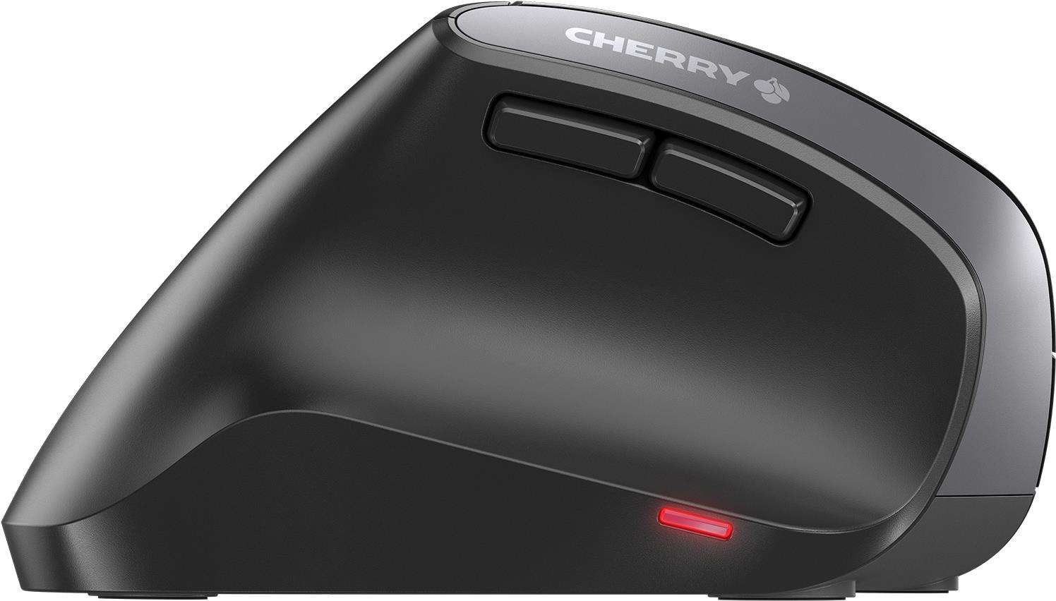 CHERRY MW 4500 LEFT - Maus - ergonomisch - Für Linkshänder - optisch - 6 Tasten - kabellos - kabelloser Empfänger (USB) - Schwarz von Cherry