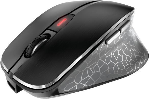 CHERRY MW 8C ERGO - Maus - ergonomisch - optisch - 6 Tasten - kabellos - 2.4 GHz, Bluetooth 4.0 - kabelloser Empfänger (USB) - Schwarz von Cherry