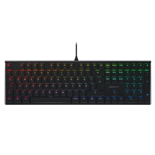 CHERRY MX 10.0N RGB, Mechanische kabelgebundene Tastatur, MX-Technologie, RGB-Beleuchtung, Metallgehäuse von Cherry