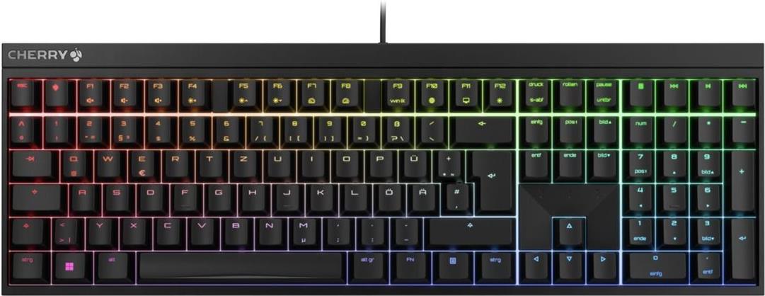 CHERRY MX 2.0S - Tastatur - 100% - full size - Hintergrundbeleuchtung - USB - QWERTZ - Deutsch - Tastenschalter: CHERRY MX2A Red - Schwarz (G80-3821LJBDE-2) von Cherry