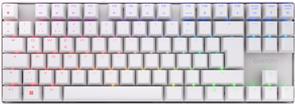 CHERRY MX 8,2 TKL - Tastatur - 1 ms latency - Hintergrundbeleuchtung - kabellos - 2,4 GHz, Bluetooth 5,2 - Deutsch - Tastenschalter: CHERRY MX Brown - weiß (G80-3882LXADE-0) von Cherry