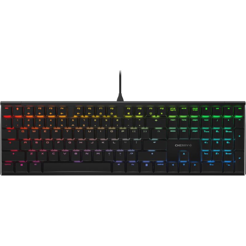 CHERRY MX-Board 3.0 S - Tastatur - backlit - USB - Deutsch - Tastenschalter: CHERRY MX Silent Red - Schwarz (B-Ware) von Cherry