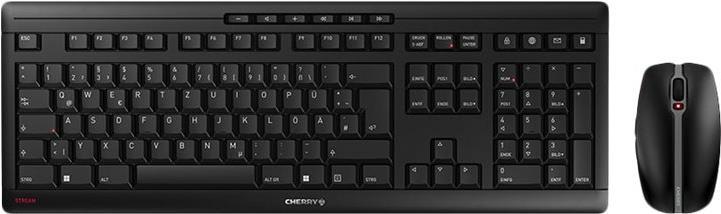 CHERRY STREAM DESKTOP RECHARGE - Tastatur-und-Maus-Set - kabellos - 2.4 GHz - QWERTZ - Deutsch - Tastenschalter: CHERRY SX - Schwarz von Cherry