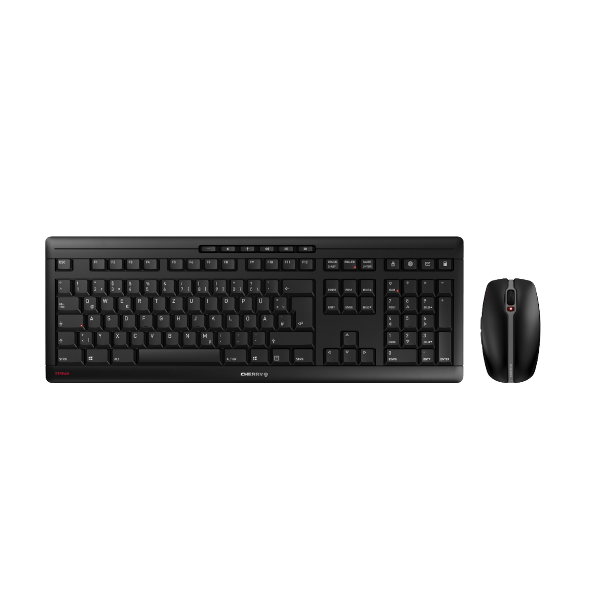 CHERRY STREAM DESKTOP Set, Maus und Tastatur kabellos, schwarz von Cherry