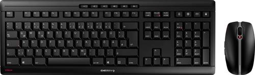 CHERRY STREAM Funk, Kabellos Tastatur, Maus-Set Deutsch, QWERTZ Schwarz von Cherry