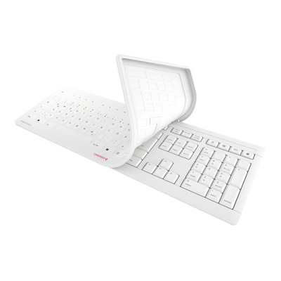 CHERRY STREAM PROTECT Kabellose Tastatur, weiß von Cherry