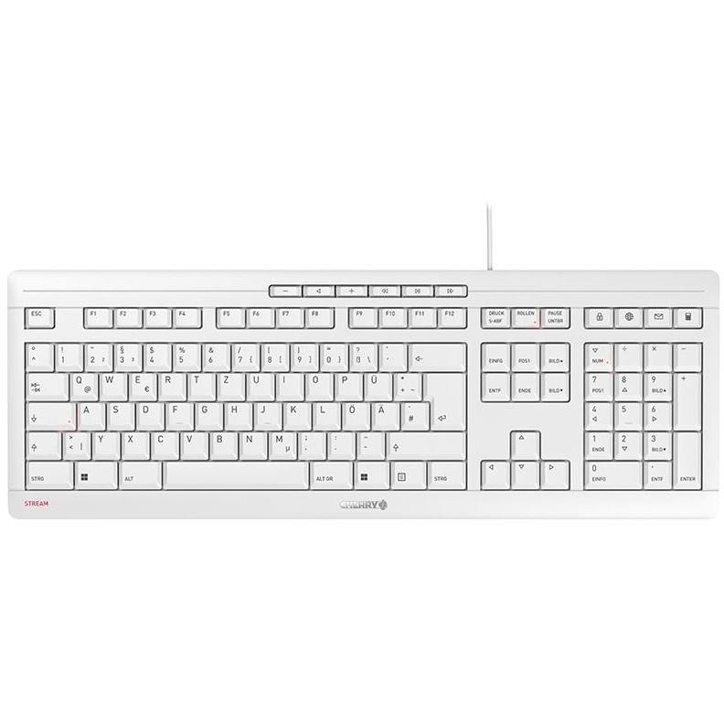 Cherry STREAM JK-8500 USB white QWERTZ DE von Cherry