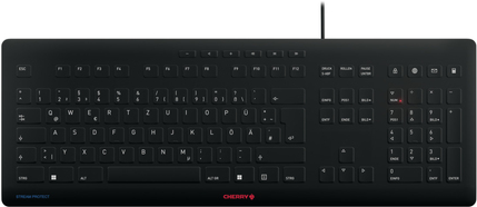 CHERRY Stream Tastatur USB QWERTZ Deutsch Schwarz (JK-8502DE-2) von Cherry