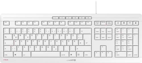 CHERRY Stream USB Tastatur Deutsch, QWERTZ Hellgrau von Cherry