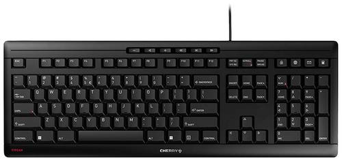 CHERRY Stream USB Tastatur US-Englisch, QWERTY (EU) Schwarz von Cherry