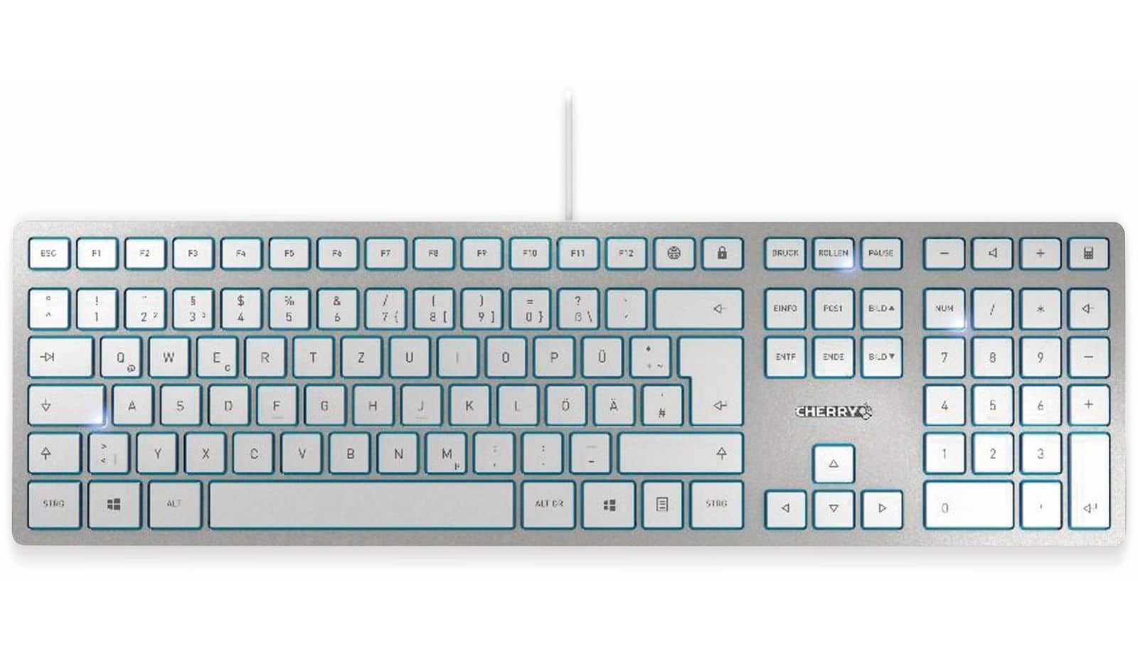 CHERRY Tastatur KC 6000 Slim, silber von Cherry