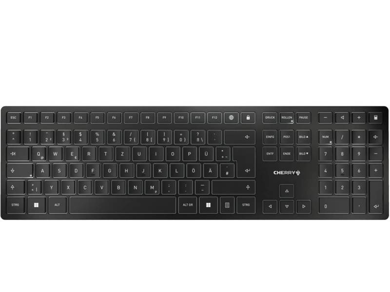 CHERRY Tastatur KW 9100 Slim schwarz/silber von Cherry