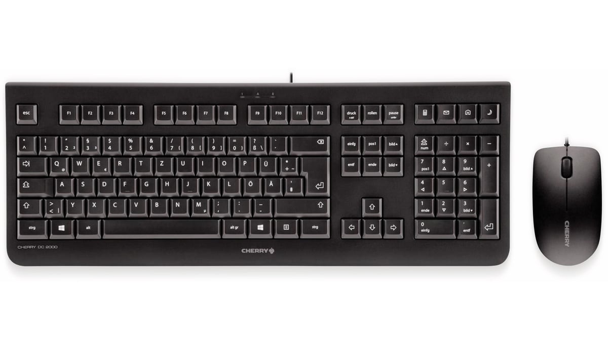 CHERRY Tastatur- und Mausset DC 2000, schwarz von Cherry