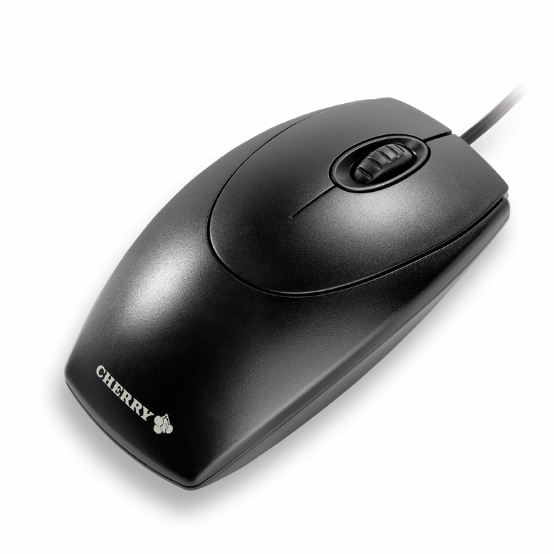 CHERRY Wheel Mouse Optical M-5450, kabelgebunden, Schwarz, USB, PS/2 Adapter von Cherry