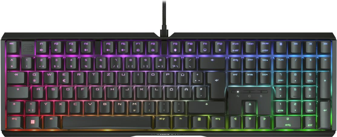 CHERRY XTRFY MX 3.1 - Tastatur - 100% - full size - Hintergrundbeleuchtung - USB-C - QWERTZ - Deutsch - Tastenschalter: CHERRY MX2A Red - Schwarz (G80-3890LJADE-2) von Cherry