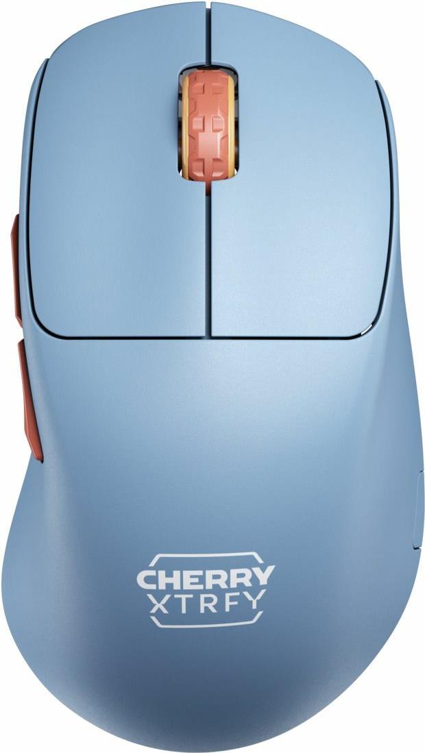 CHERRY Xtrfy M64 - Maus - ergonomisch - 5 Tasten - kabellos - 2.4 GHz - kabelloser Empfänger (USB) - Blau (CX-M64W-BLUE) von Cherry