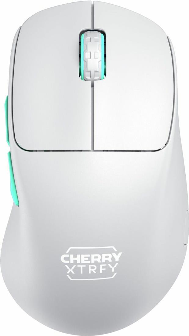 CHERRY Xtrfy M64 - Maus - ergonomisch - optisch - 5 Tasten - kabellos - 2,4 GHz - kabelloser Empfänger (USB) - Schwarz (CX-M64W-WHITE) von Cherry