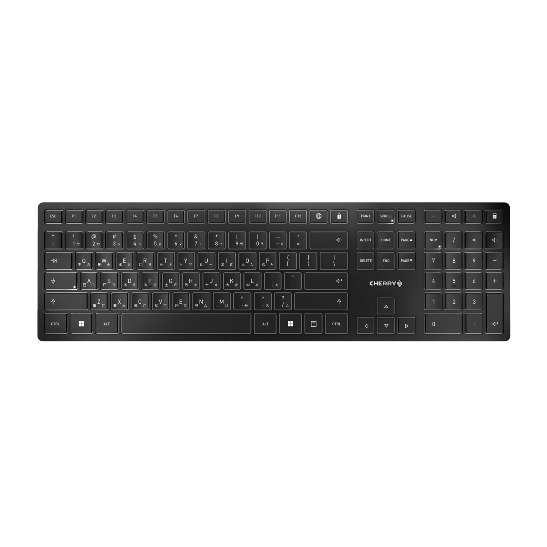 CHERRY kabellose Tastatur KW 9100 Slim, kabellos, Bluetooth DE-Layout von Cherry
