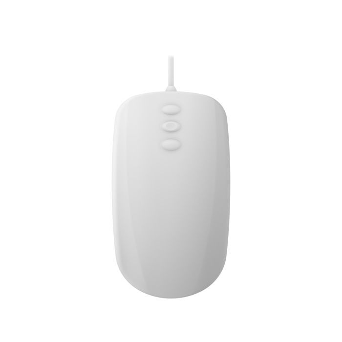 Cherry Active Key AK-PMH3 Medical Mouse, Weiß Kabelgebundene Hygienemaus mit 3-Button Scroll für glänzende Oberflächen von Cherry