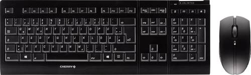 Cherry B. Unlimited 3.0 Funk Tastatur, Maus-Set Deutsch, QWERTZ Schwarz von Cherry