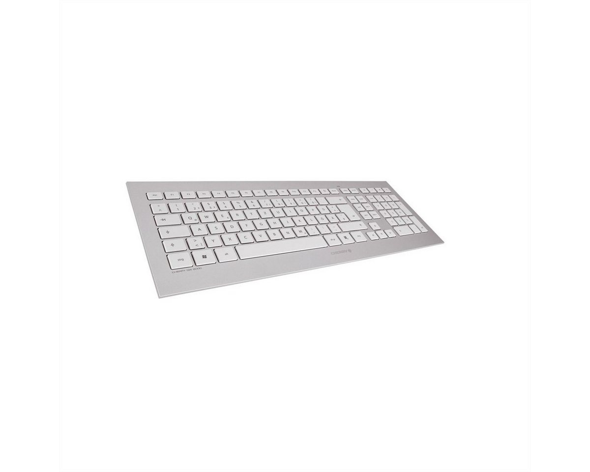 Cherry CHERRY DW 8000 Keyboard and Mouse Set silver/white USB (DE) Tastatur- und Maus-Set von Cherry