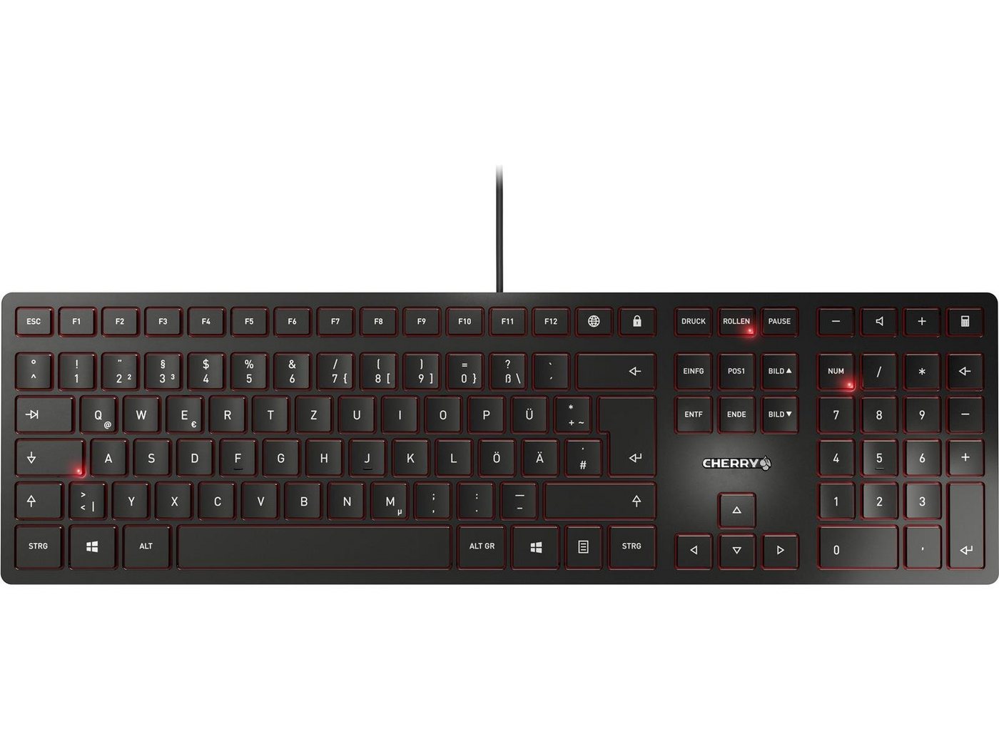 Cherry CHERRY Keyboard KC 6000 Slim schwarz USB-Tastatur von Cherry