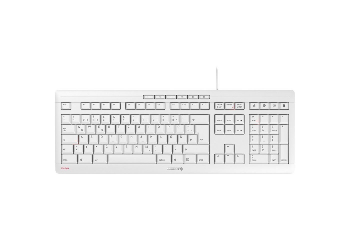 Cherry CHERRY STREAM Tastatur für präzises komfortables Tippen Büro Tastatur von Cherry