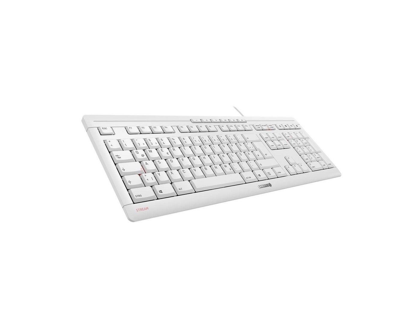 Cherry CHERRY TAS STREAM KEYBOARD grau deutsches Layout USB-Tastatur von Cherry