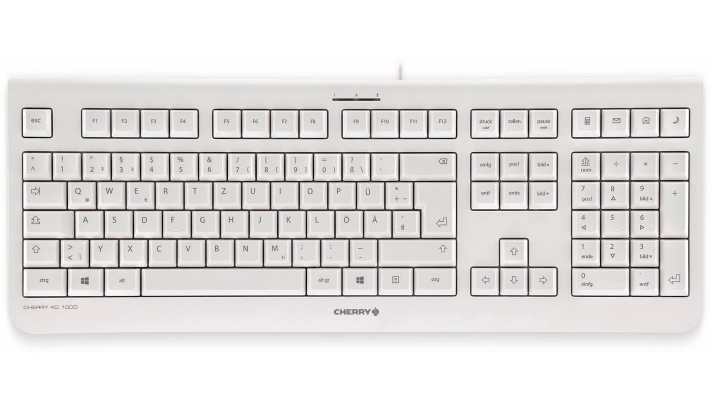 Cherry CHERRY Tastatur KC 1000, grau Tastatur von Cherry